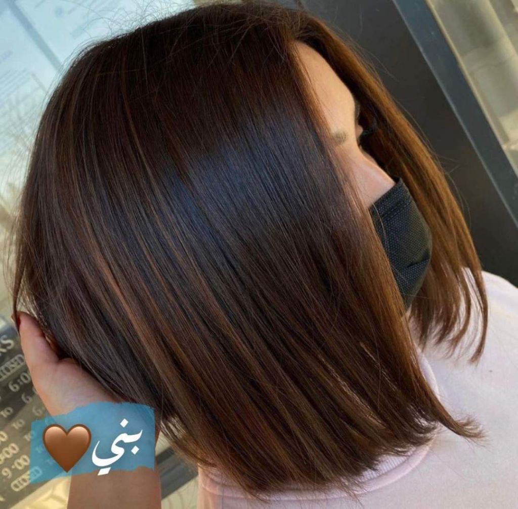 نتيجة حنة الأصايل - شعر بني قصير صحي